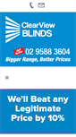 Mobile Screenshot of clearviewblinds.com.au